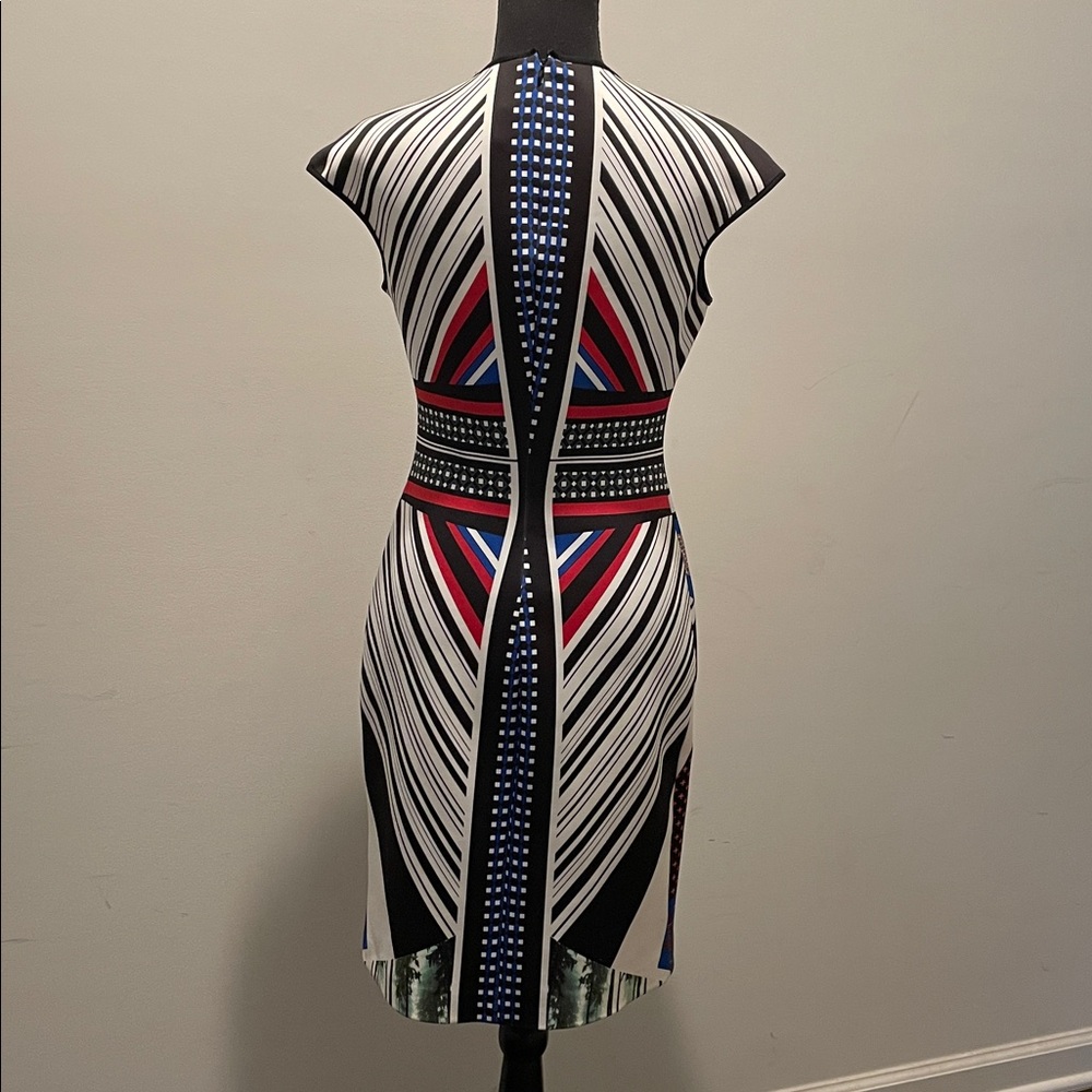 Clover Canyon Scuba Dress Size M Multicolor Geometrics Avant Garde Wearable Art